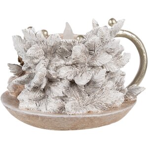 Clayre & Eef 6PR4164 Svietnik anjel LED 14x13x10 cm