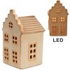 Clayre & Eef 6CE1843 Dekorácia Domček s LED diódou 6x6x11 cm