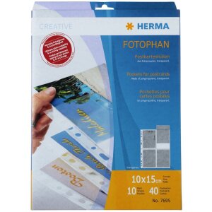 Obaly na pohľadnice z priehľadnej fólie 10x15 (WPK) 10 ks.