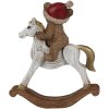Clayre & Eef 6PR4169 Dekorácia Medveď na hojdacom koni 12x4x14 cm
