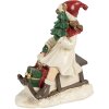 Clayre & Eef 6PR4183 Dekorácia Dieťa na saniach 10x6x12 cm