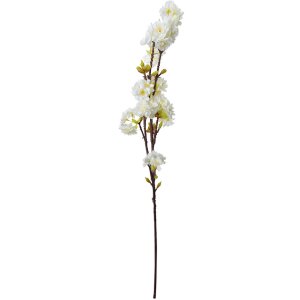 Clayre & Eef 5PL0093 Dekoratívna vetvička s kvetmi biela 10x8x92 cm plast