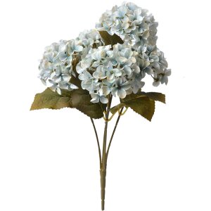 Clayre & Eef 6PL0306 Umelý kvet hortenzie modrozelená 42 cm