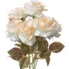 Clayre & Eef 6PL0308 Umelý kvet Rose White Green 16x16x47 cm
