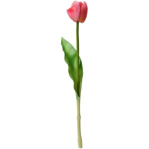 Clayre & Eef 6PL0313 Umelý kvet Tulipán ružový 4x4x32 cm Plast