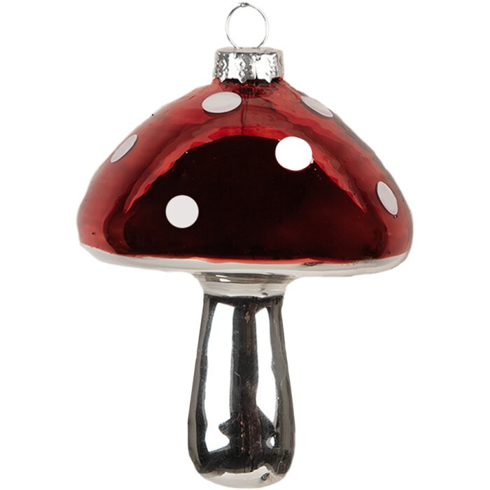 Clayre & Eef 6GL4646 Vianočný stromčekový hríb Ø 7x9 cm