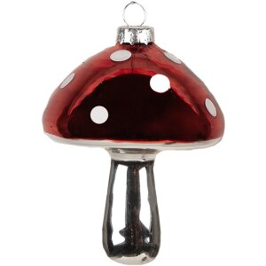 Clayre & Eef 6GL4646 Vianočný stromčekový hríb Ø 7x9 cm