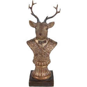 Clayre & Eef 6PR4281 Dekorácia jeleň 10x8x25 cm