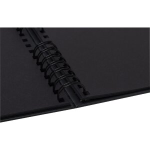 Exacompta Néo Déco Fotoalbum Schwarz Spiralbindung 50 schwarze Seiten 30x30 cm