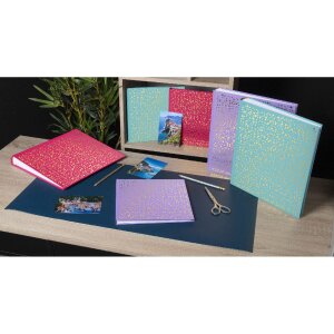 Exacompta 16392E Fotoalbum 30 strán Biely 25x25cm Slivka Fialová Malinová farebná