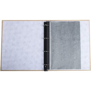 Exacompta 17602E Fotoalbum s krúžkovým mechanizmom 60 čiernych strán 32x26x4 cm béžová