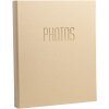 Exacompta 17602E Fotoalbum s krúžkovým mechanizmom 60 čiernych strán 32x26x4 cm béžová