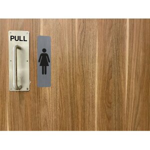 Exacompta informačná tabuľa samolepiaci hliníkový vzhľad vertikálne muži 16,5x4,4cm