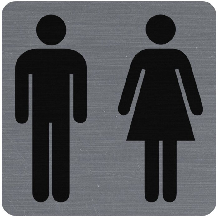 Exacompta 67178E Samolepiaci nápis WC Dámy Páni 7,5x7,5 cm