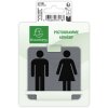 Exacompta 67178E Samolepiaci nápis WC Dámy Páni 7,5x7,5 cm