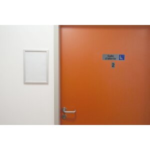 Exacompta 67182E samolepiaca informačná tabuľa číslo 2 hliníkový vzhľad 2,5x4,4cm