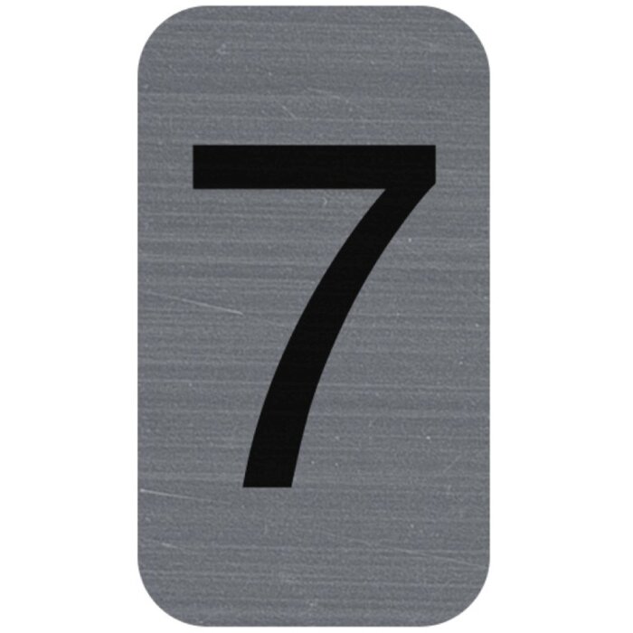 Exacompta 67187E Informačná tabuľka samolepiaca číslo 7 2,5x4,4 cm Sivá