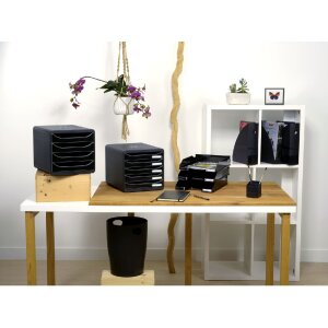 Exacompta 182014D Spisový obal MAG-CUBE ECOBlack Čierny plast A4+