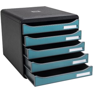 Exacompta 30934D Big Box zásuvkový box 5 zásuviek Skandi pacific blue A4+