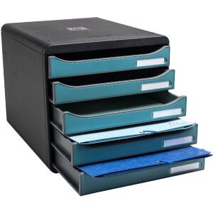 Exacompta 30934D Big Box zásuvkový box 5 zásuviek Skandi pacific blue A4+