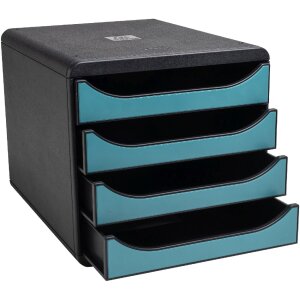Exacompta 31034D Big Box zásuvkový box 4 zásuvky Skandi pacific blue A4+