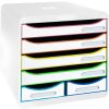 Exacompta zásuvkový box BIG BOX MAXI White Harlequin 6 zásuviek pre A4 a A4+