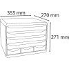 Exacompta 307714D STOREBOX zásuvkový box 7 otvorených zásuviek lesklá čierna