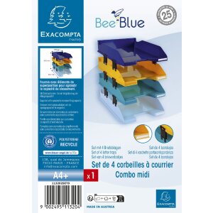 Exacompta 113202SETD Súprava 4 ks zásobníkov na listy Combo Midi A4+ rôzne farby