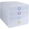 Exacompta Chromaline zásuvkový box 4 zásuvky POP-BOX na dokumenty A4+