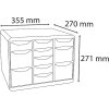 Exacompta zásuvkový box STORE BOX MULTI 11 zásuviek Čierna Kancelárska čierna