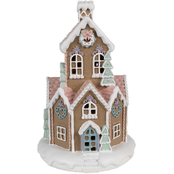 Clayre & Eef 6PR4308 Dekoračný domček s LED Ø 14x22 cm / 3xAAA