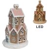 Clayre & Eef 6PR4308 Dekoračný domček s LED Ø 14x22 cm / 3xAAA