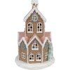 Clayre & Eef 6PR4308 Dekoračný domček s LED Ø 14x22 cm / 3xAAA