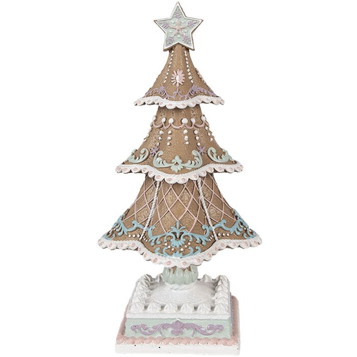 Clayre & Eef 6PR4320 Dekorácia vianočný stromček 12x12x25 cm