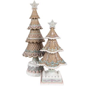 Clayre & Eef 6PR4320 Dekorácia vianočný stromček 12x12x25 cm