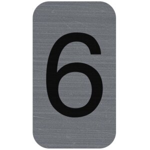 Exacompta informačné tabule samolepiace hliníkové 2,5x4,4cm sivé číslice 0-9