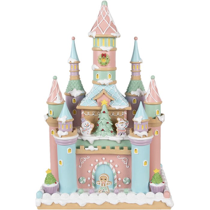 Clayre & Eef 6PR4262 Dekorácia Zámok 27x18x42 cm