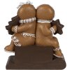 Clayre Eef Vianočná dekorácia figúrka perníkový muž 11x4x13 cm hnedá