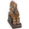 Clayre Eef Vianočná dekorácia figúrka perníkový muž 11x4x13 cm hnedá