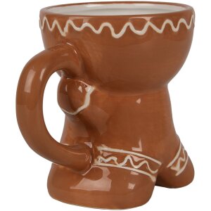 Hrnček Clayre & Eef Gingerbread Man 325 ml Hnedý keramický hrnček Vianoce