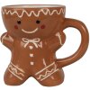 Hrnček Clayre & Eef Gingerbread Man 325 ml Hnedý keramický hrnček Vianoce