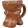 Hrnček Clayre & Eef Gingerbread Man 325 ml Hnedý keramický hrnček Vianoce