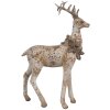 Clayre Eef Sada dekoratívnych figúrok 2 jeleň hnedý Polyresin 20/12 cm Vidiecky štýl