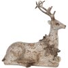 Clayre Eef Sada dekoratívnych figúrok 2 jeleň hnedý Polyresin 20/12 cm Vidiecky štýl