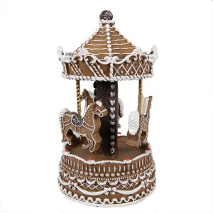 Clayre Eef Music Box Kolotoč Hnedá vianočná...