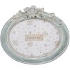 Clayre & Eef rám obrazu oválny 13x18 cm zelená Vintage plastové sklo