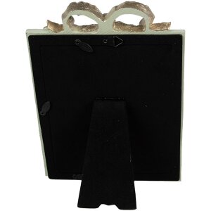 Clayre & Eef 2F1163 Rám obrazu zelený 16x2x22 cm Romantická mašľa Dekor