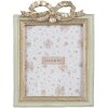 Clayre & Eef 2F1163 Rám obrazu zelený 16x2x22 cm Romantická mašľa Dekor