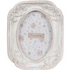 Clayre & Eef 2F1187 Fotorámik biely 10x2x12 cm 6x9 cm Shabby Chic
