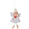 Clayre & Eef 65680W Dekoračný vešiak Angel 8x3x15 cm biely